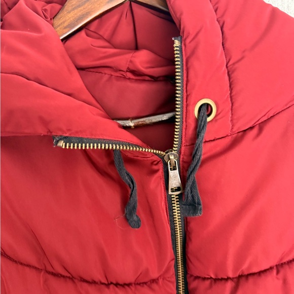 Free People Hailey Puffer Jacket Maroon Wine Large - Picture 8 of 16